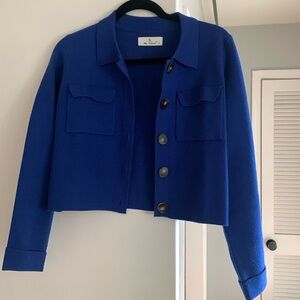 Shy Velvet cropped cardigan in size Small